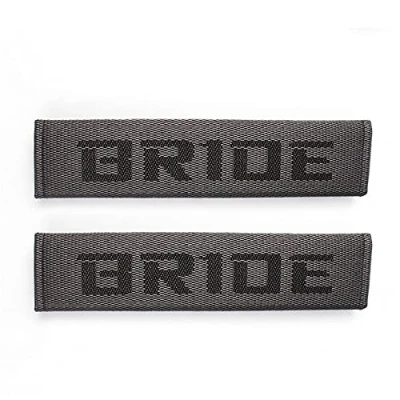 Image of muge racing Seat Belt Pads 2Pcs Universal Car Cover Pad Suitable for Belt,Backpack,Shoulder Bag(Grey)
