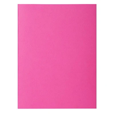 Image of Exacompta Ref 807020E Rocks Square Cut Folder 220 x 310mm in Size, Suitable for Holding A4 Documents, 80gsm Coloured Paper Pink Colour (Pack of 30)
