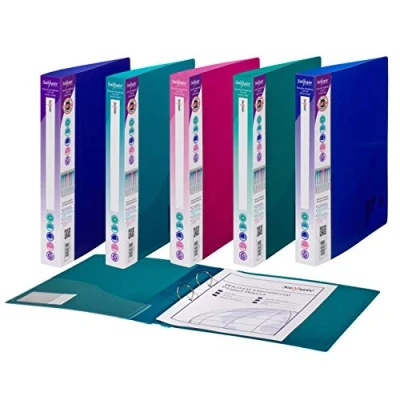 Image of Snopake A4 2 O Ring 25 mm Executive RingBinder Electra Assorted (Pack of 10) Ref: 13377