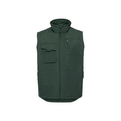 Image of Russell Athletic Mens Heavy Duty Gilet (Bottle) Green Size X Large