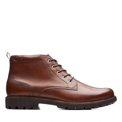 Image of Clarks Men&#039;s Batcombe Mix Ankle Boot, Dark Tan Lea, 8 UK
