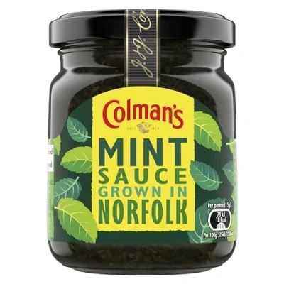 Image of Colman&#039;s mint Sauce made with Norfolk grown the perfect condiment for roast lamb 8x 165 g