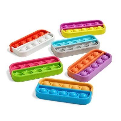 Image of Learning Resources Ten Frame Sensory Bubble Poppers, for Math, Push Pop Fidget Toy, Fine Motor Skills Toys, Counting, Focus Tools Kids, Quiet Fidgets Classroom (Set of 6)