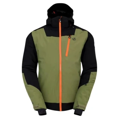 Image of Dare 2b Men&#039;s Water repellent Halfpipe II Ski Jacket Black Olivine Green, Size: M