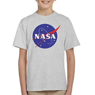 Image of Nasa The Classic Insignia Kid&#039;s T Shirt Heather Grey