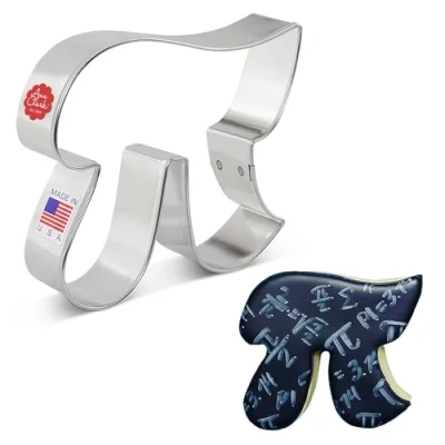 Image of Ann Clark Cookie Cutters Pi Symbol by Flour Sugar Butter Cutter, 9.5 cm