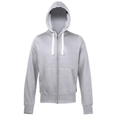 Image of AWDis Men&#039;s Chunky Zoodie Hoodie, Grey (Heather Grey), Large