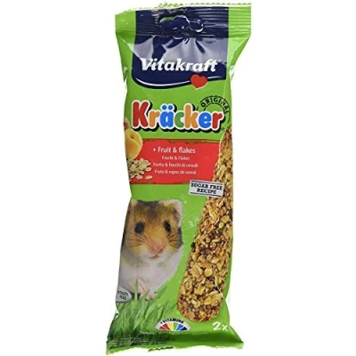 Image of Vitakraft Kracker Hamster Small Animal Food Fruit Flakes, Pack of 5