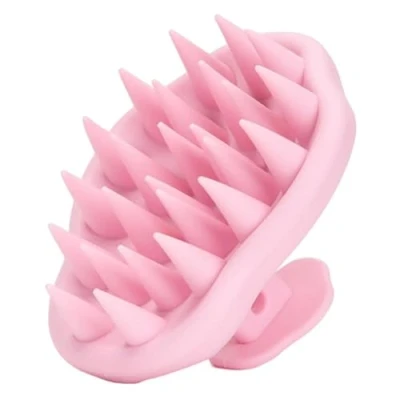 Image of Silicone Hair Scalp Massager Shampoo Brush, Soft for Scrub, Head Massage, and Growth Shower Brush Suitable All Types(Pink)