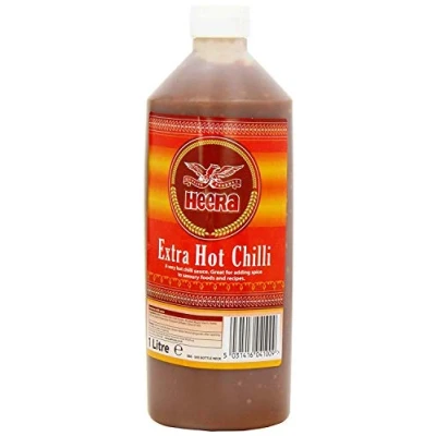Image of Heera Extra Hot Chilli Sauce 1ltr (pack of 3)