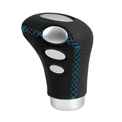 Image of Lampa Cobra 00080 Gear Knob Black Leather with Blue Stitching