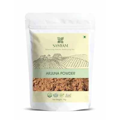 Image of SAMYAM arjuna Bark Powder 1Kg Pack Ayurvedic Supplement, Terminalia