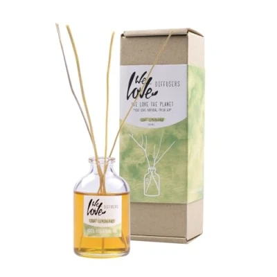 Image of We Love The Planet Light Lemongrass Diffuser 50ml Fresh &amp; Velvety Lemongrass, Orange May Chang Essential Oils Cruelty Free