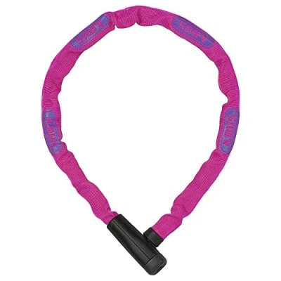 Image of ABUS Steel O chain 5805K lock bicycle security level 5 75 cm Pink