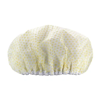 Image of Drybar Morning After Shower Cap cotton lined elastic grip, protects your blow dry from water, Generous size holds all types of hair