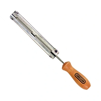Image of OREGON 11/64 Inch (4.5 mm) Chainsaw File and Holder with Angle Guides to Sharpen 3/8 Narrow Kerf Chains (Q29192C)