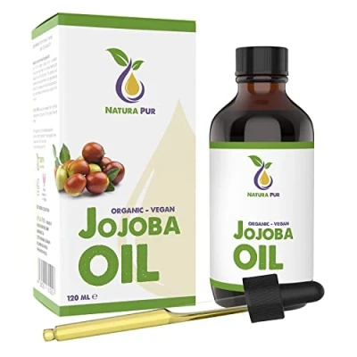 Image of Jojoba oil 120ml 100% native, cold pressed, vegan anti aging, wrinkle serum for face, body, skin, hands, nails pure natural carrier