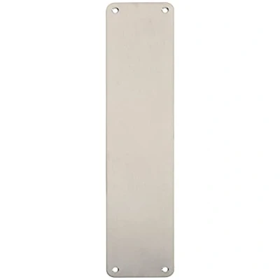 Image of Loops Plain Door Finger Plate 350 x 75mm Satin Stainless Steel Push Protective Commercial Plain/Push/Pull Engraved Options