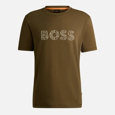 Image of BOSS Orange Te_logotexture Cotton Jersey T Shirt XXL