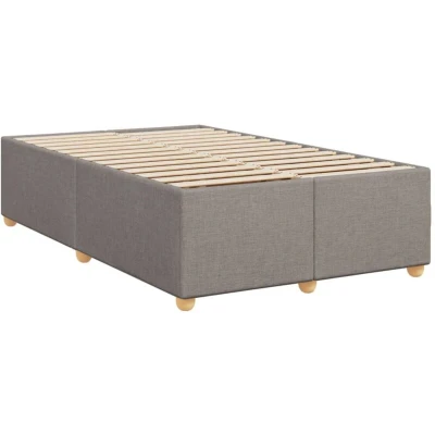 Image of vidaXL Bed Frame without Mattress Taupe 120x190 cm Small Double Fabric