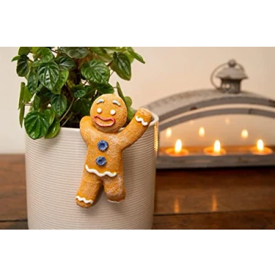 Image of Pot Buddies Christmas Gingerbread Man Plant Hanger