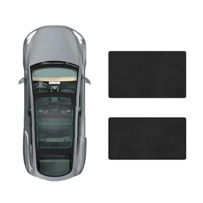 Image of Car Sunroof Sun Shades For MG MG7 2023 ,Car Shade Mesh Cover Shading Net UV Protection Accessories,D Black suede