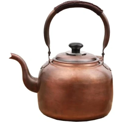 Image of Whistling Tea Pot, Kettle for Stove Top, Metal Pots, Modern Gasstove Tops Pure Copper Kettle，3L