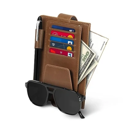 Image of LONDO Leather Car Visor Organizer