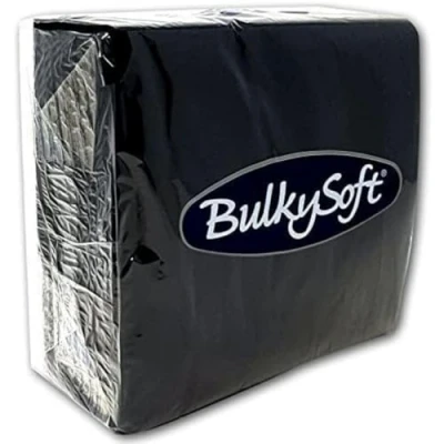 Image of Paper Serviettes Soft Napkins 33x33cm 2PLY BulkySoft Solid Colours Choose (Black, 100)
