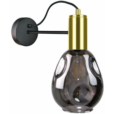 Image of Keter Kari Wall Lamp Black, Gold, 25cm, 1x E27