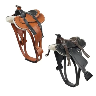 Image of LeMieux Toy Pony Western Saddle Educational Ages 3+ Black Leather