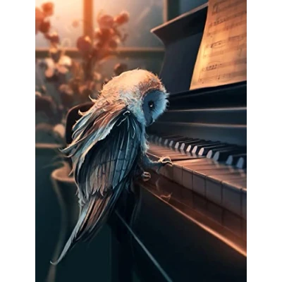 Image of Puzzles for Adults,1000 Piece Jigsaw Adults,Woodpecker playing the piano Puzzles,Wood Puzzle,Christmas Puzzle, (H8, 1000 piece)