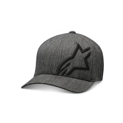 Image of Alpinestars Men&#039;s Corp Shift 2 Flexfit Baseball Cap, Grey (Dk Heather Gray/Black), Large (Manufacturer Size:Large/X Large)