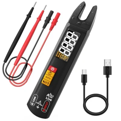 Image of BSIDE U0 Open Jaw Digital Multimeter Tester Fully Automatic with Smart Clamp Meter AC DC Current 1 100A Pocket Mini Non Contact Voltage Detector Rechargeable for Electricians Beginners