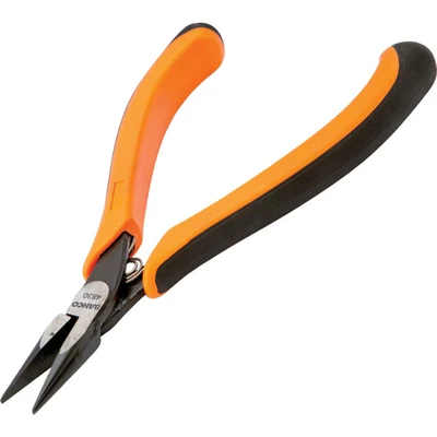 Image of Bahco 4830 Snipe Nose Plier with Smooth Jaws, Black/Orange, 135 mm