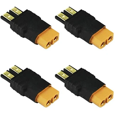 Image of FLY RC 4PCS XT60 Female to TRX Traxxas Male Connector Adapter Wireless Charger for LiPo Battery