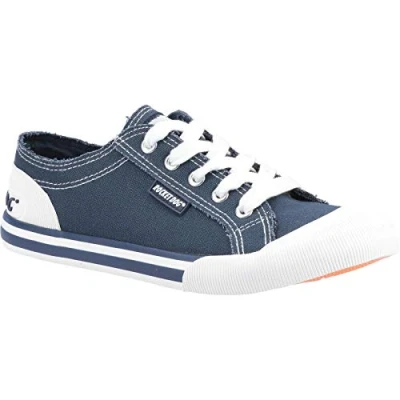 Image of Rocket Dog Womens Jazzin Plimsoll in Navy Size 5 UK Blue