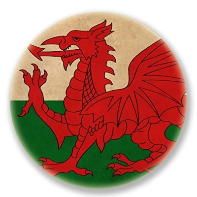 Image of 2 x 10cm Wales Welsh Flag Vinyl Stickers Decal Laptop Car Bike Helmet #6632 (10cm 10cm)