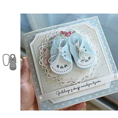 Image of Cutting Dies for Card Making, YunTrip Baby Shoes Metal Die Cut Stencils DIY Scrapbooking Photo Album Paper Decorative Craft Greeting Cards/Invitation