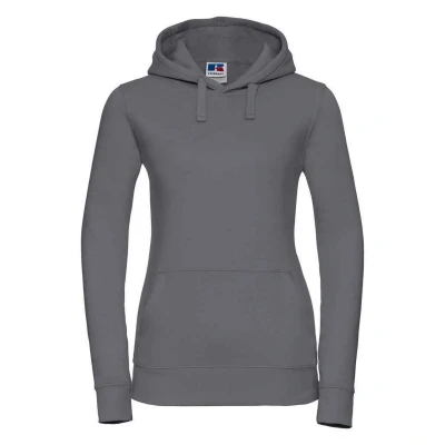Image of Russell Athletic Womens/Ladies Authentic Hoodie (Convoy Grey) Dark Grey Size 8 UK