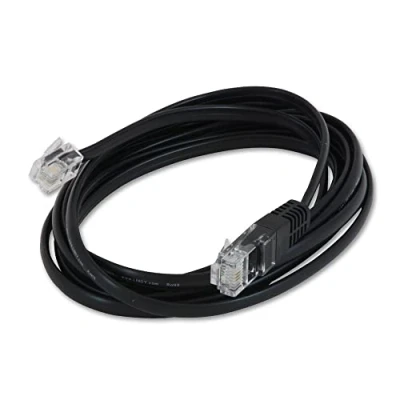Image of LINDY 3m RJ 11 to 45 Modem Data Cable, Black