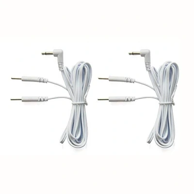 Image of KONMED 1 Pair Tens Lead Wires Jack 3.5mm Plug 2mm Pin Connection