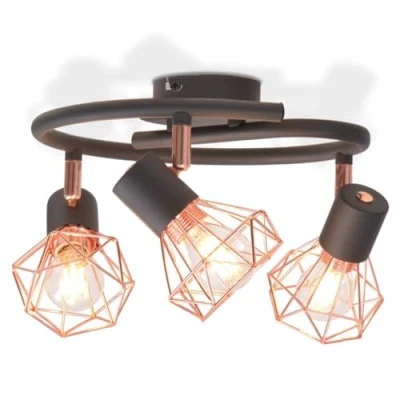 Image of vidaXL Ceiling Lamp with 3 LED Filament Bulbs 12 W