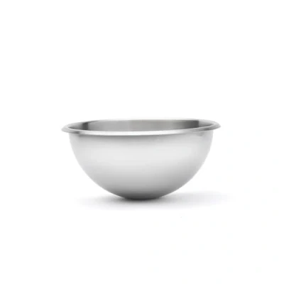 Image of De Buyer 3372.24 Stainless Steel Hemispherical Bowl with Round Open Edge, 24 cm Diameter