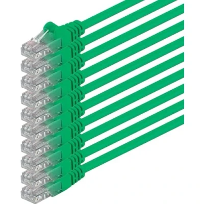 Image of 3 meter Cat 6 Ethernet Cable Gigabit RJ45 LAN Patch Cord Compatible with Internet, Router, Modem, Smart TV, PC &amp; Laptop Switch Modem green 10 pieces