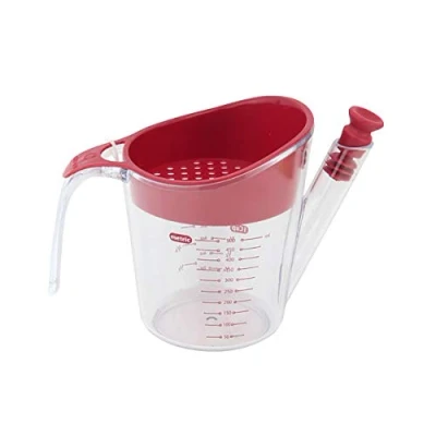 Image of apollo The HOUSEWARES Brand 500ml Plastic Acrylic Gravy Fat Separator and Measuring Jug, White, 8991