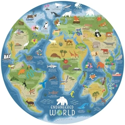 Image of Ridley&#039;s JIG048 Endangered World Jigsaw Puzzle, Multicoloured