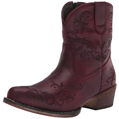Image of ROPER Women&#039;s Short Stuff Western Boot, Red, 5 UK