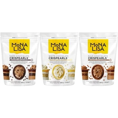 Image of Parkers Callebaut CRISPEARLS Bundle WHITE, MILK and DARK (3 x 800g)