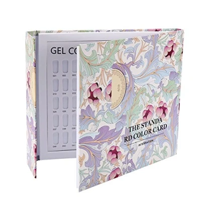 Image of DEWIN Nail Display Book, Varnish Swatches Color Chart Book Polish Gel Card Art Showing Board (Stripes)